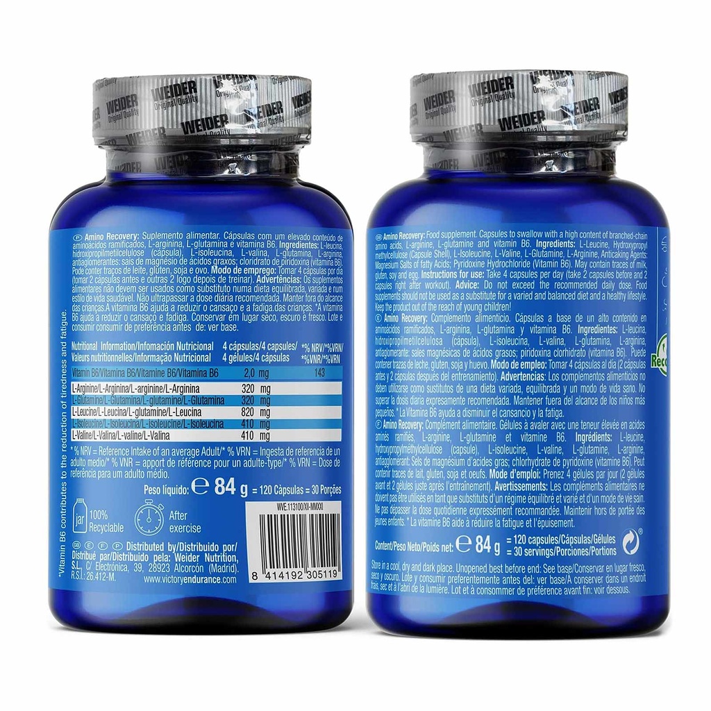 Amino Recovery 120 caps Weider