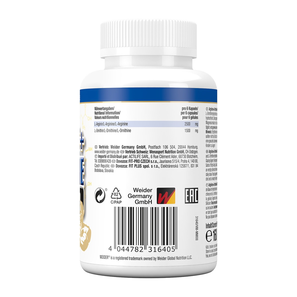 Arginine+Ornithine4000 180Caps Weider