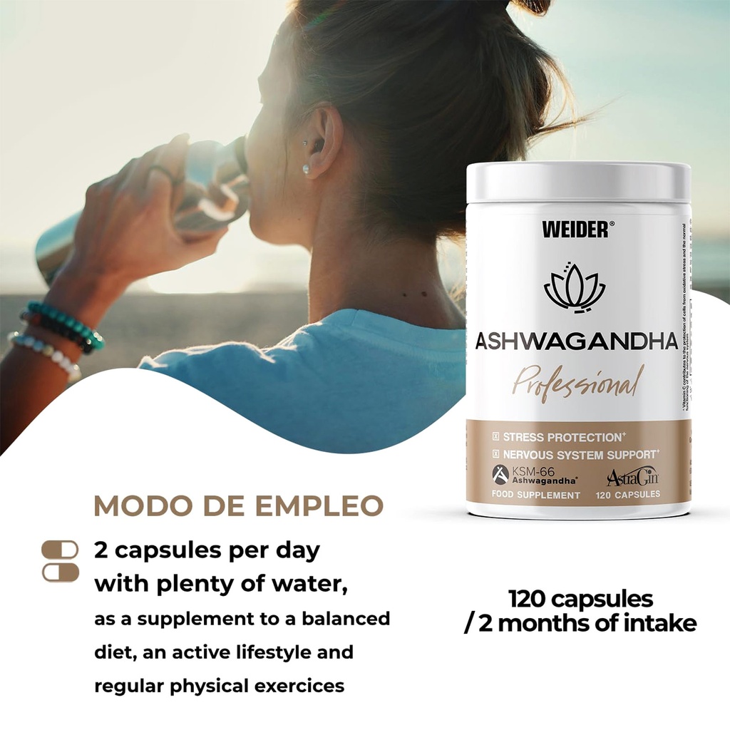 Ashwagandha Professional 120 Caps Weider