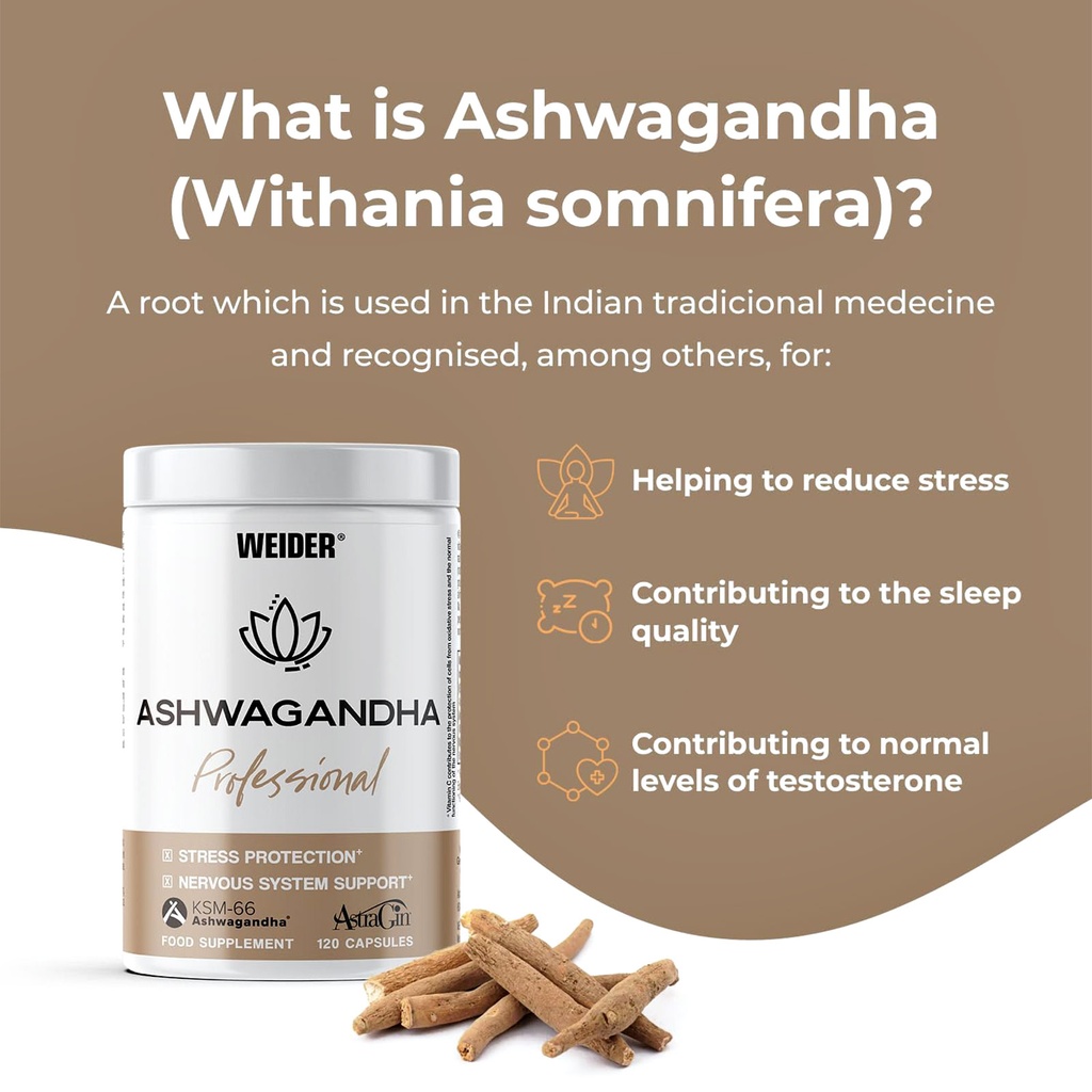 Ashwagandha Professional 120 Caps Weider
