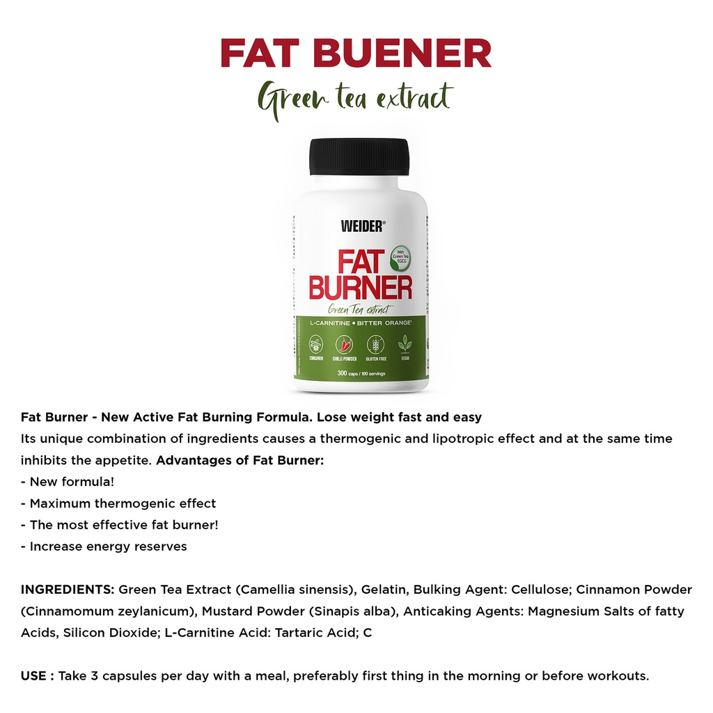 FAT BURNER WEIDER HEALTH 300CAPS Weider