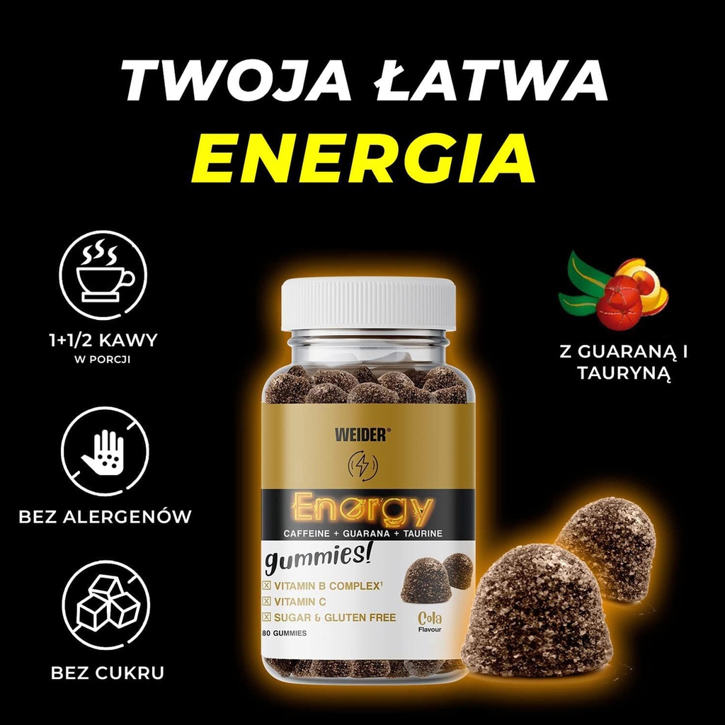 Energy Gummy 80 Gummies Weider